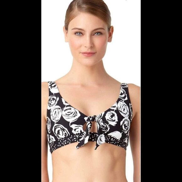 Anne Cole retro floral bikini top. NWT - Picture 2 of 10